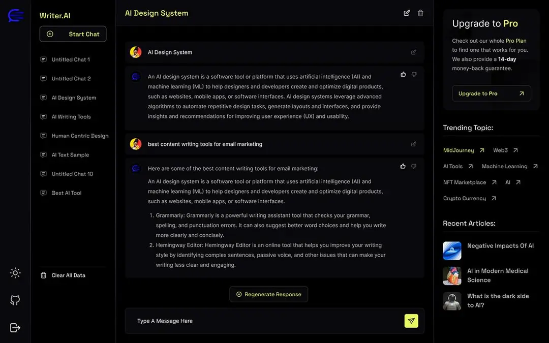 AI Tool Screen